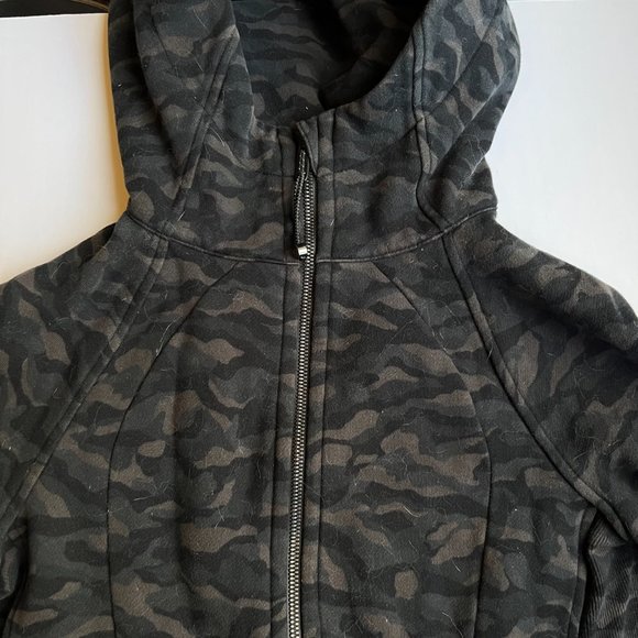 Lululemon Scuba Hoodie Sequoia Deep Coal Camo Pattern 6 Black - Picture 3 of 6